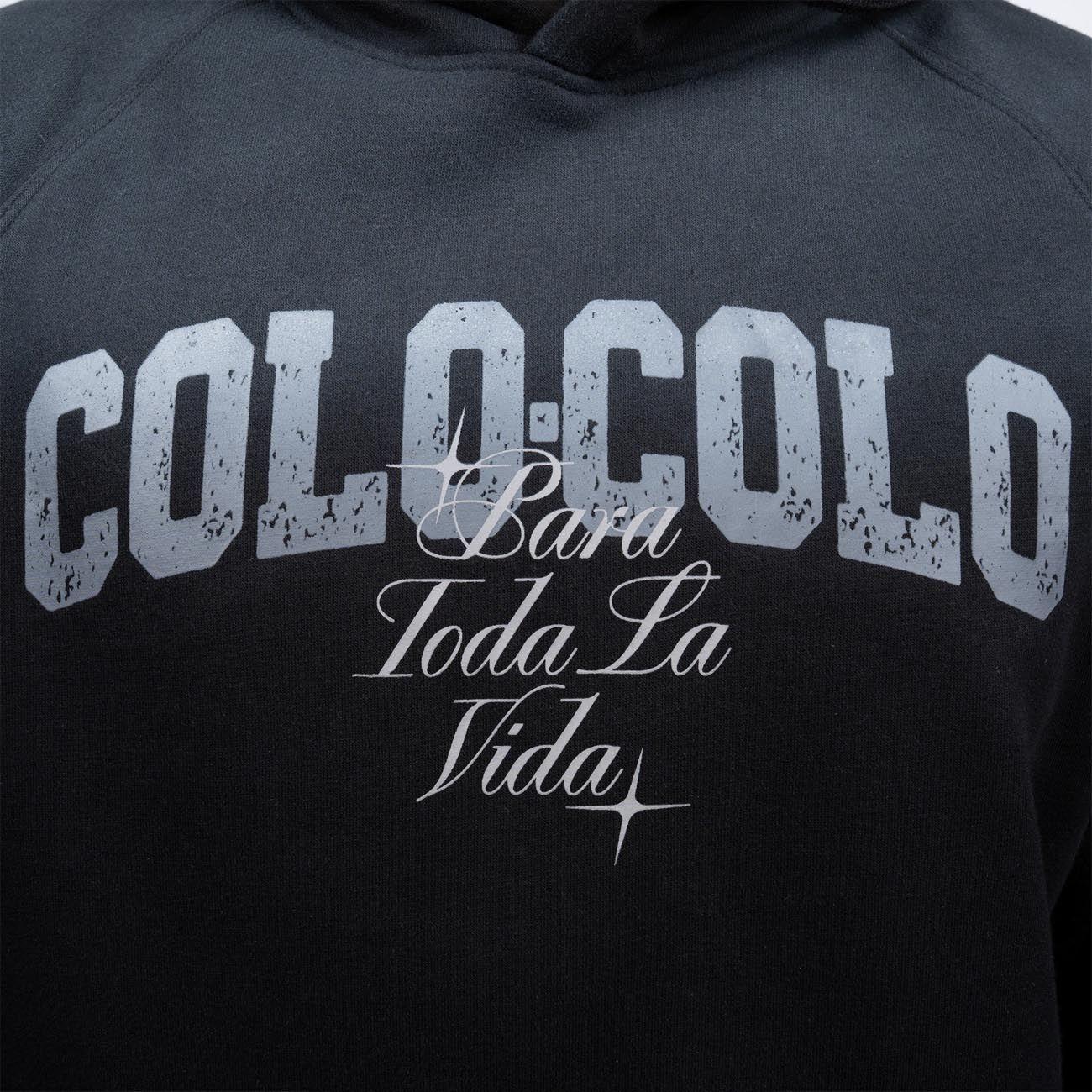 Poleron Hombre Colo Colo Urbano Hoodie Para Toda La Vida Negro-2