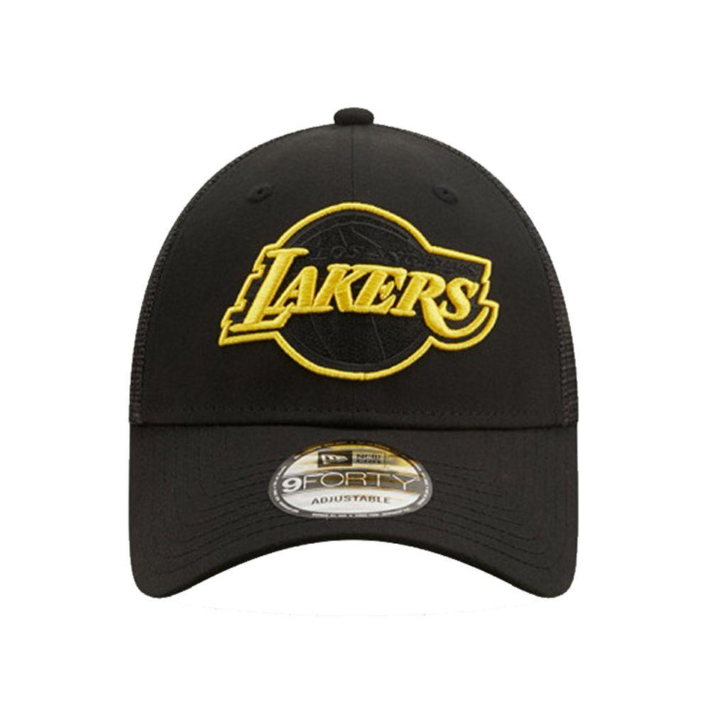 Gorro Jockey Curvo Trucker Los Angeles Lakers Negro 9Forty New Era-0