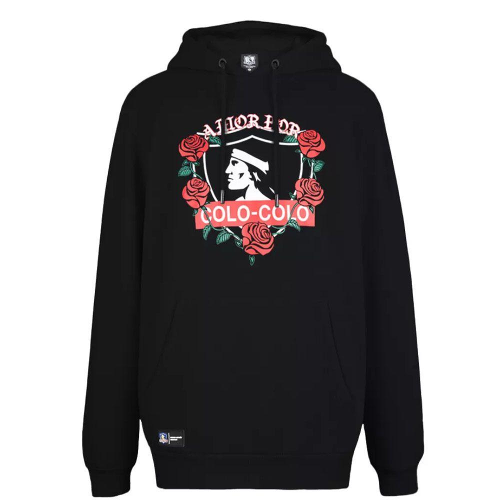 Poleron De Hombre Colo Colo Roses Urbano Negro-0