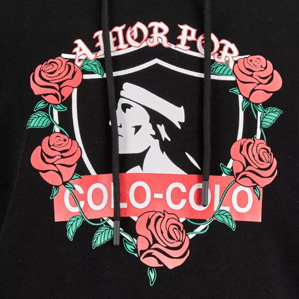 Poleron De Hombre Colo Colo Roses Urbano Negro-2