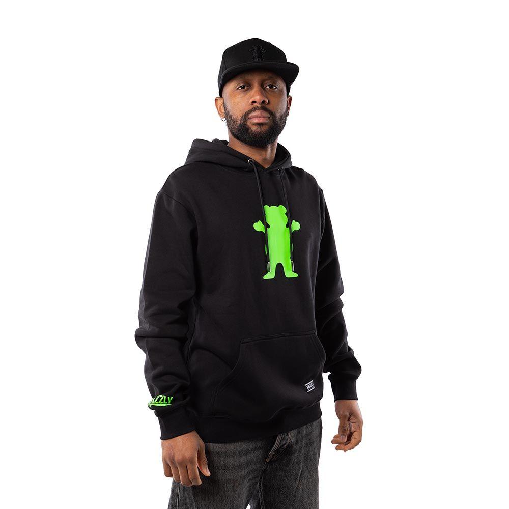 Polerón Hombre Grizzly Griptape OG Bear Negro Verde-1