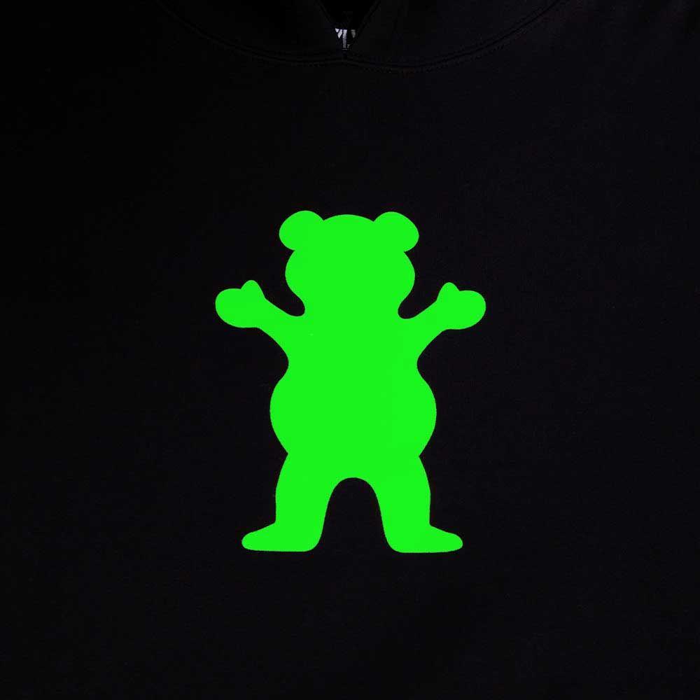 Polerón Hombre Grizzly Griptape OG Bear Negro Verde-6