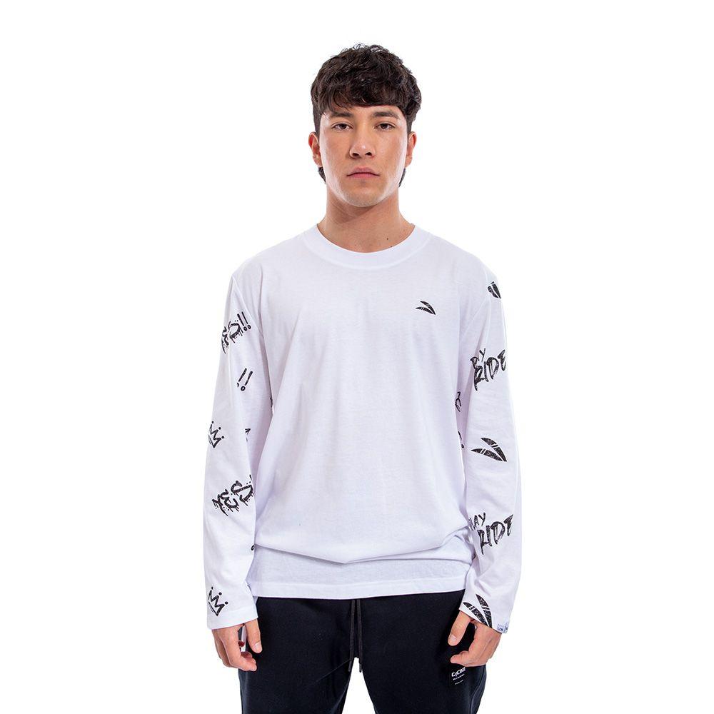 Polera Cac1ke Manga Larga Estampada Blanco-0