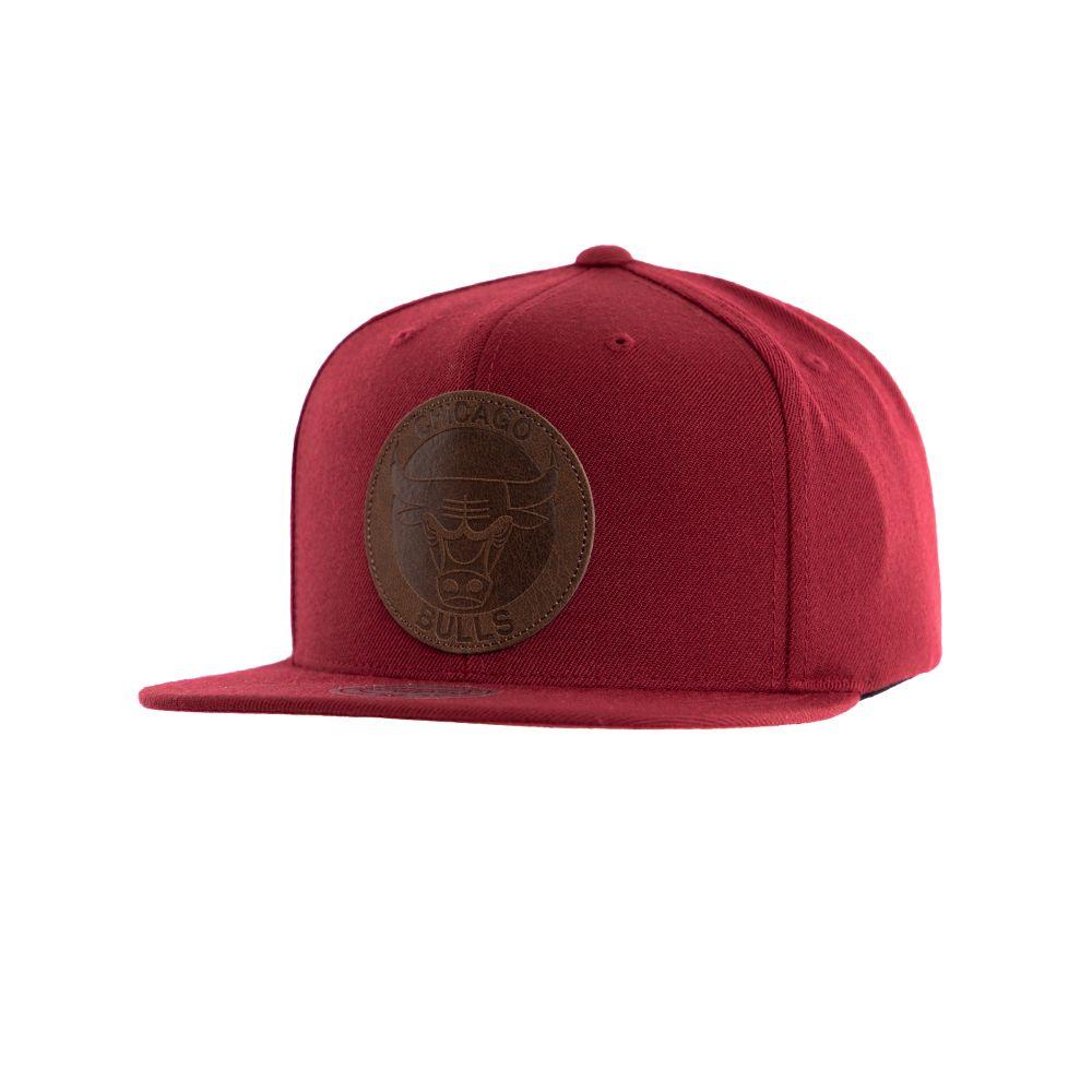 Gorro Chicago Bulls Leather Burdeo Mitchell And Ness-2