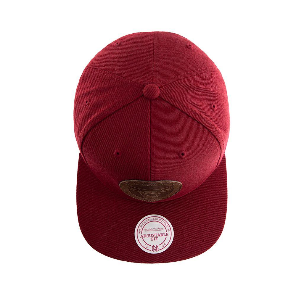 Gorro Chicago Bulls Leather Burdeo Mitchell And Ness-4