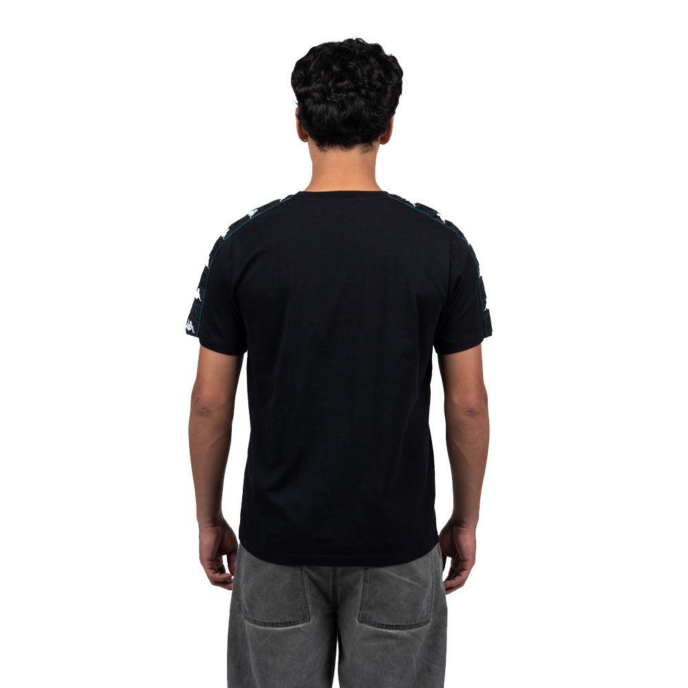Polera Kappa Hombre Black Logo Front Negra-4