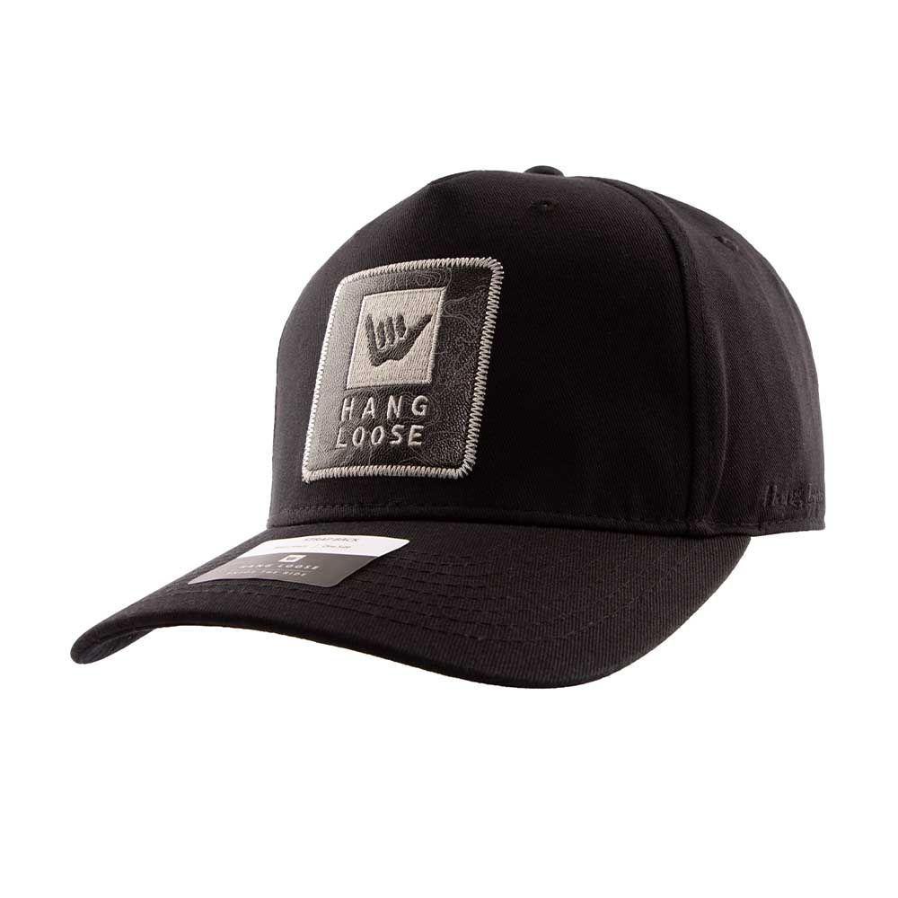 Jockey Gorro Hombre Curvo Negro Hang Loose-2