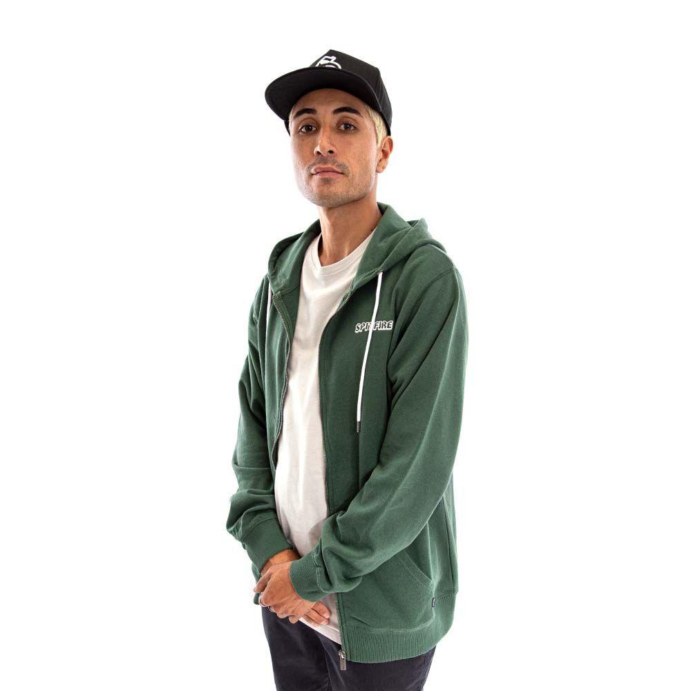 Polerón Full Zipper Hombre Spitfire Verde-1