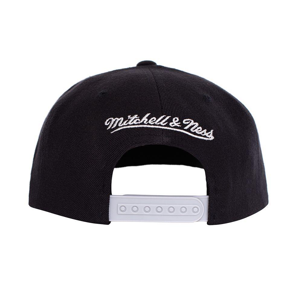 Gorro Brooklyn Nets Visera Plana Negro Gris Mitchell and Ness-2