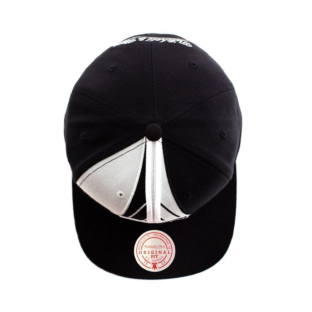 Gorro Brooklyn Nets Visera Plana Negro Gris Mitchell and Ness-4
