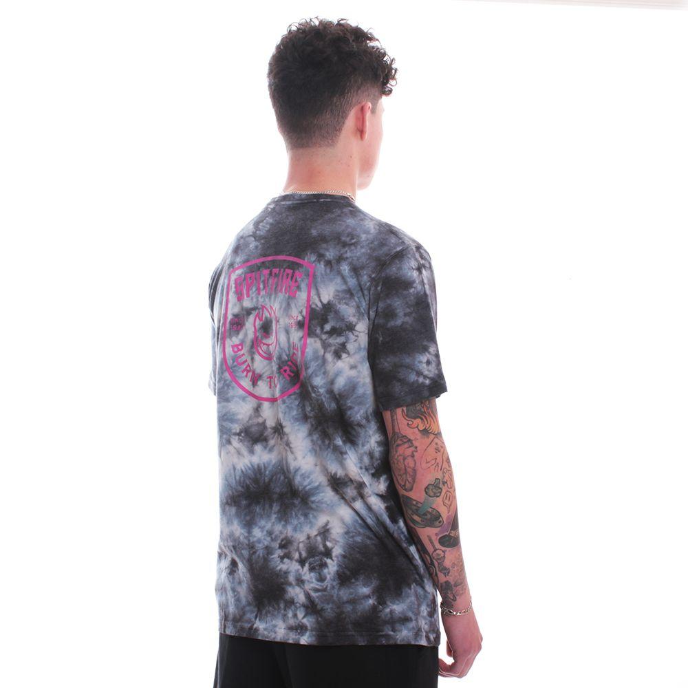 Polera de Manga Corta Tye Dye Negro Bighead Spitfire-4