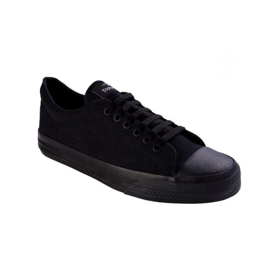 Zapatilla Lona Unisex Negro Derby Topper-0