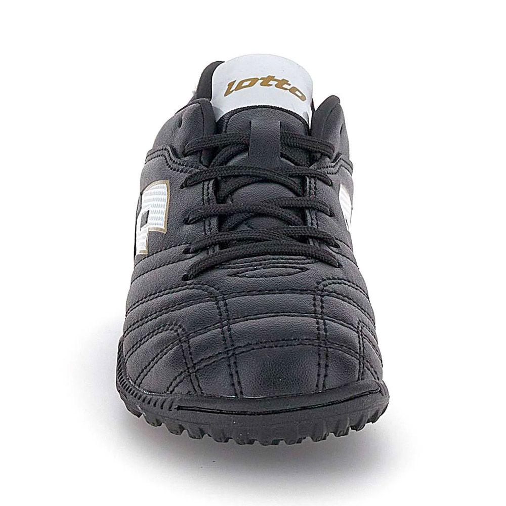 Zapato de Baby Futbol Juvenil Lotto - Stadio 705 TF JR Negro Blanco-2