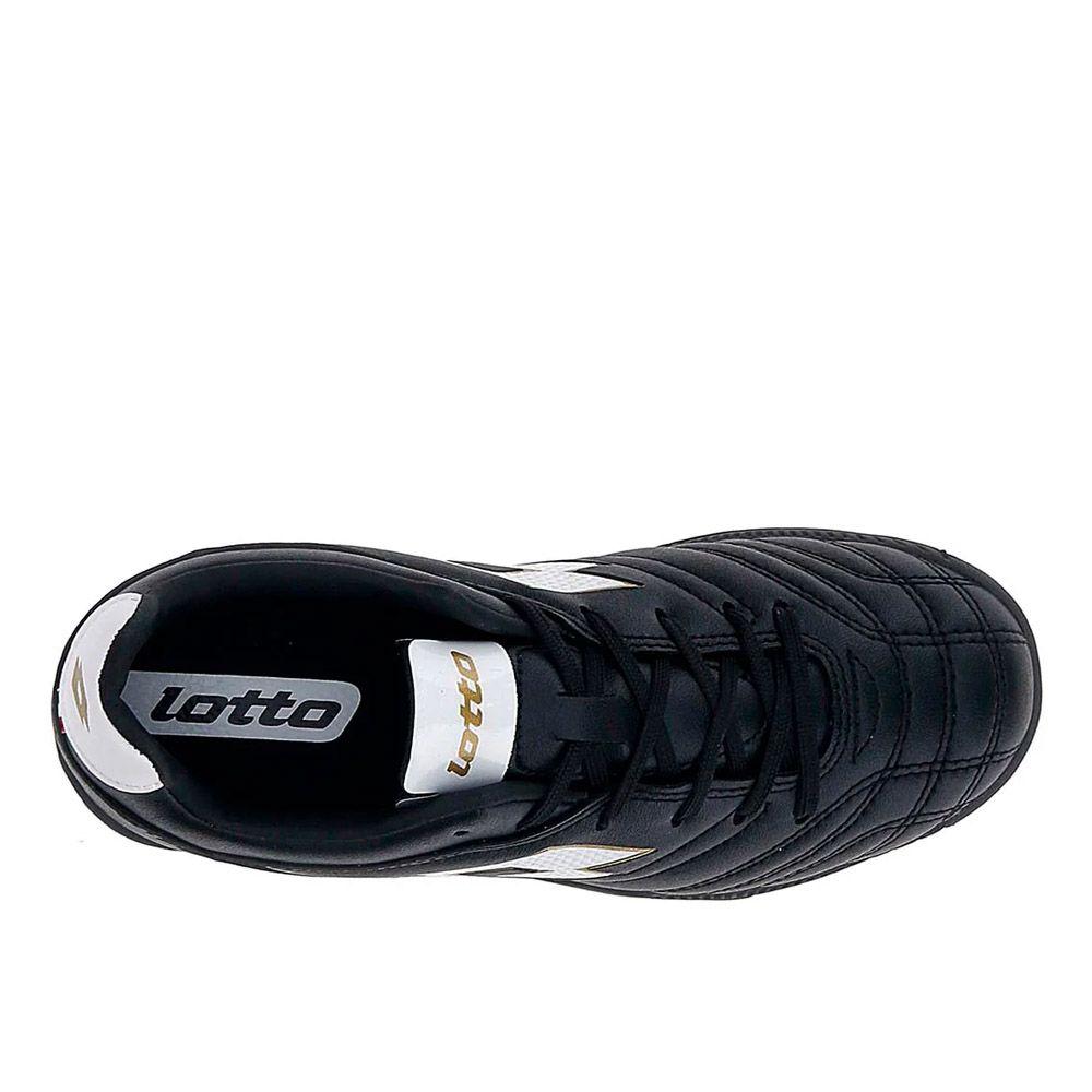 Zapato de Baby Futbol Juvenil Lotto - Stadio 705 TF JR Negro Blanco-5