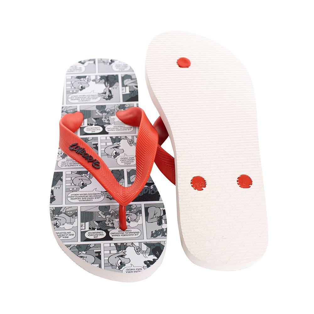 Sandalias Hombre Hawaianas Gris Rojo Condorito-4