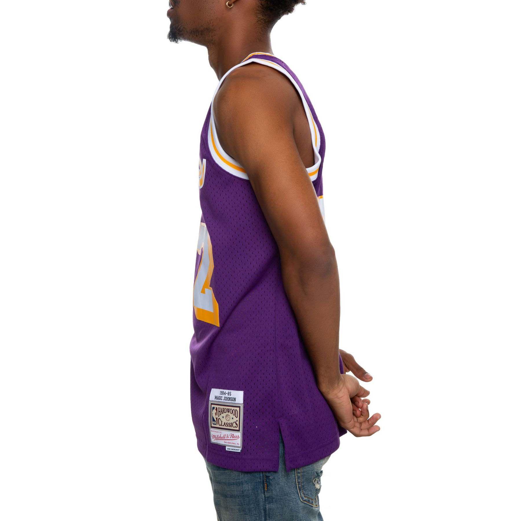 Polera Nba Swingman Lakers 84 Magic J Mitchell And Ness-3