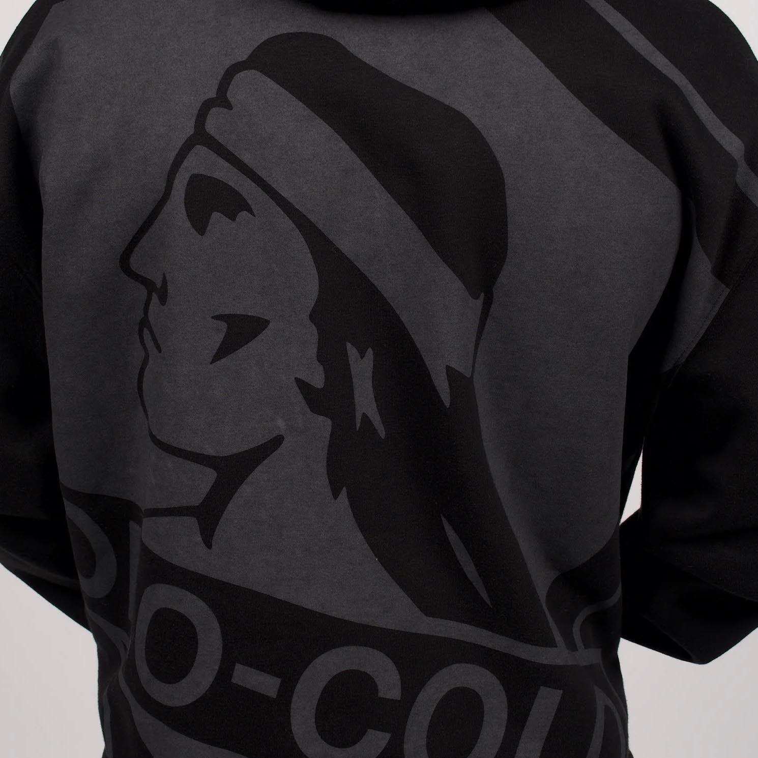 Poleron Hombre Colo Colo Urbano Full Zipper Negro Logo Grande-2
