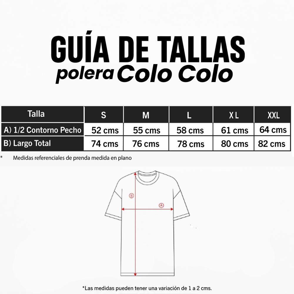 Polera Hombre Colo Colo Oversize "Para Toda la Vida" Negro y Blanco-4