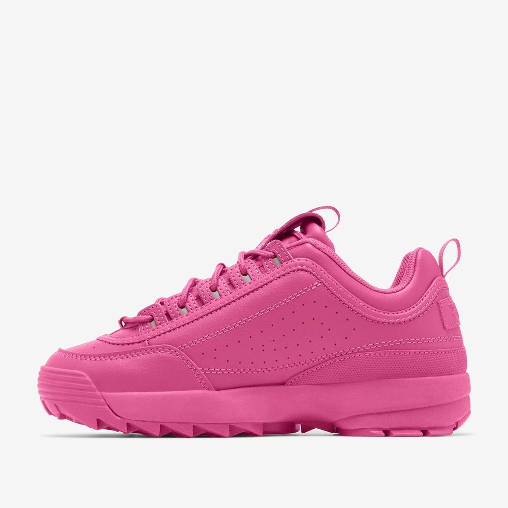 Zapatillas De Mujer Fila Disruptor II Premium Rosado-1