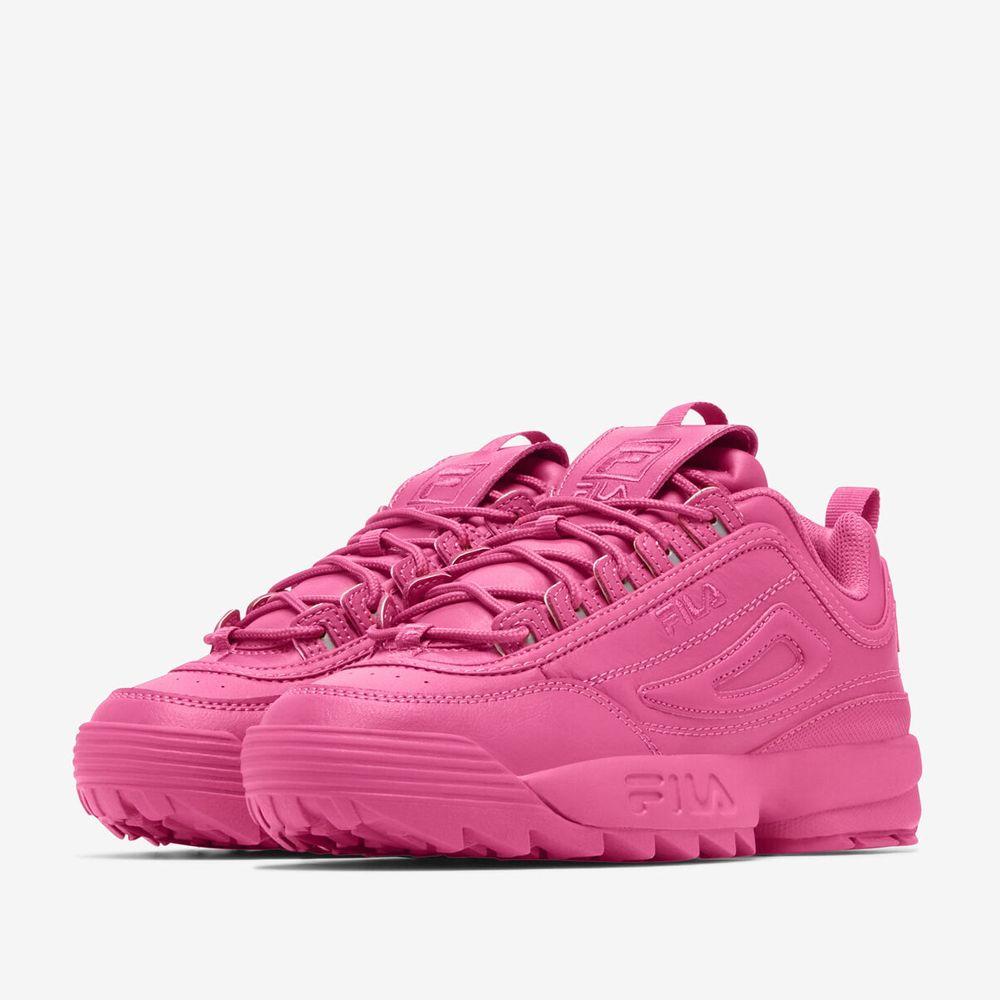 Zapatillas De Mujer Fila Disruptor II Premium Rosado-2