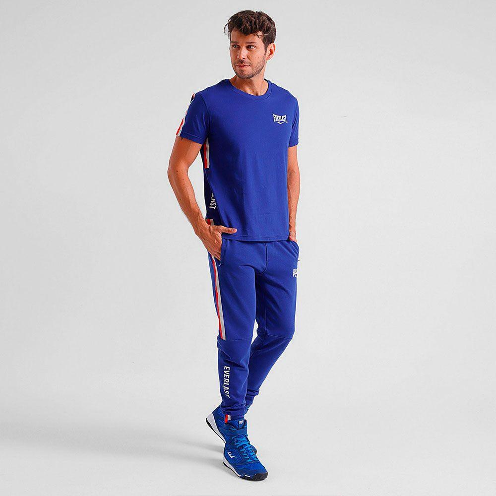 Polera Hombre Algodón Jab Tech Azul Everlast-2