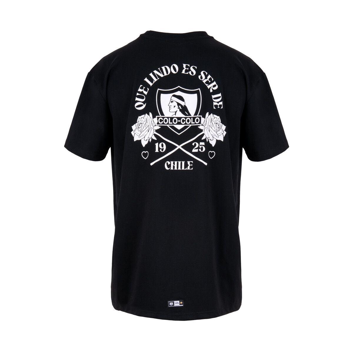 Polera Colo-Colo Hombre “Qué lindo es ser de CC” Negro-2