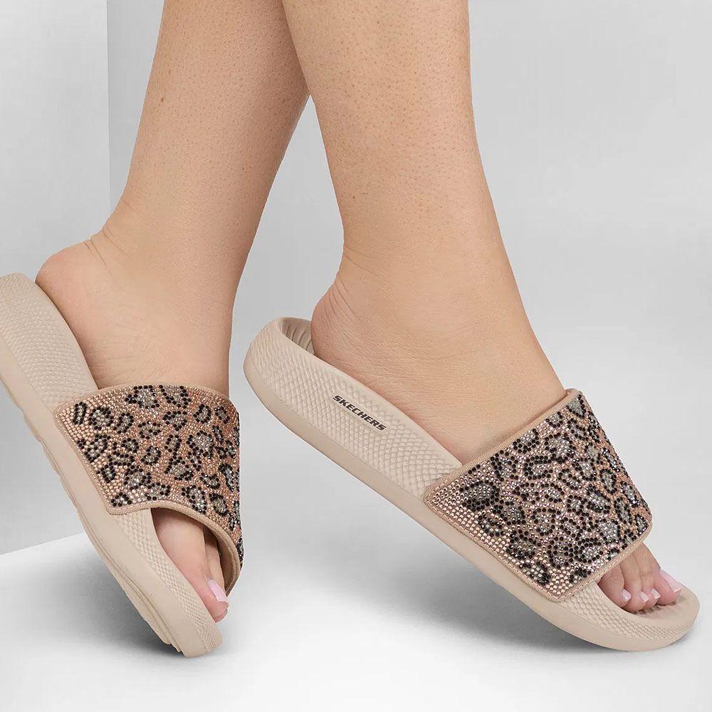 Sandalias Mujer Skechers Low Slider-Cheetahlicious 186090NAT-5