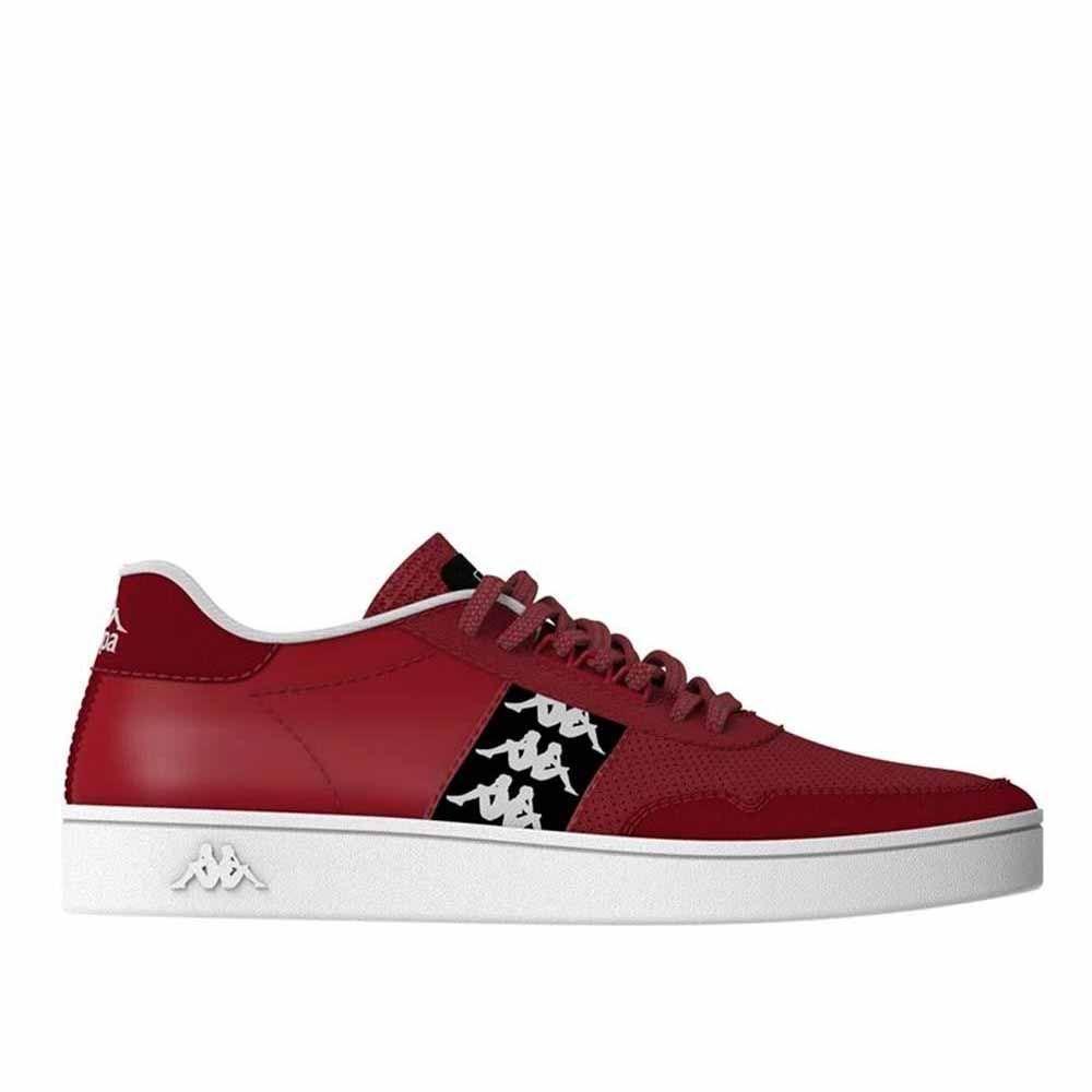 Zapatilla Urbana Hombre Kappa 222 Banda Barnel Rojo Negro Blanco-0