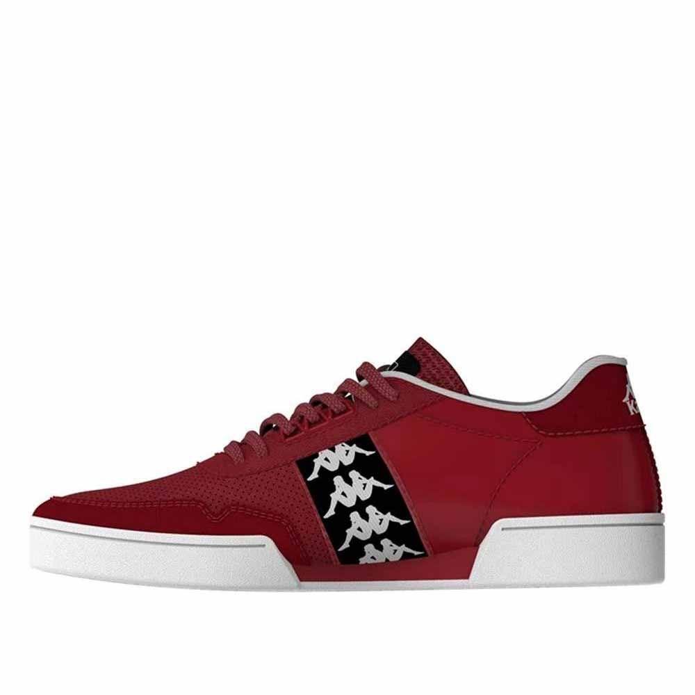Zapatilla Urbana Hombre Kappa 222 Banda Barnel Rojo Negro Blanco-1