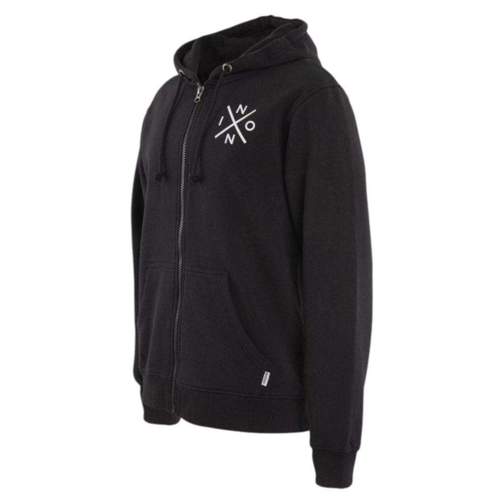 Polerón Hombre Full zipper Black White Cross-1