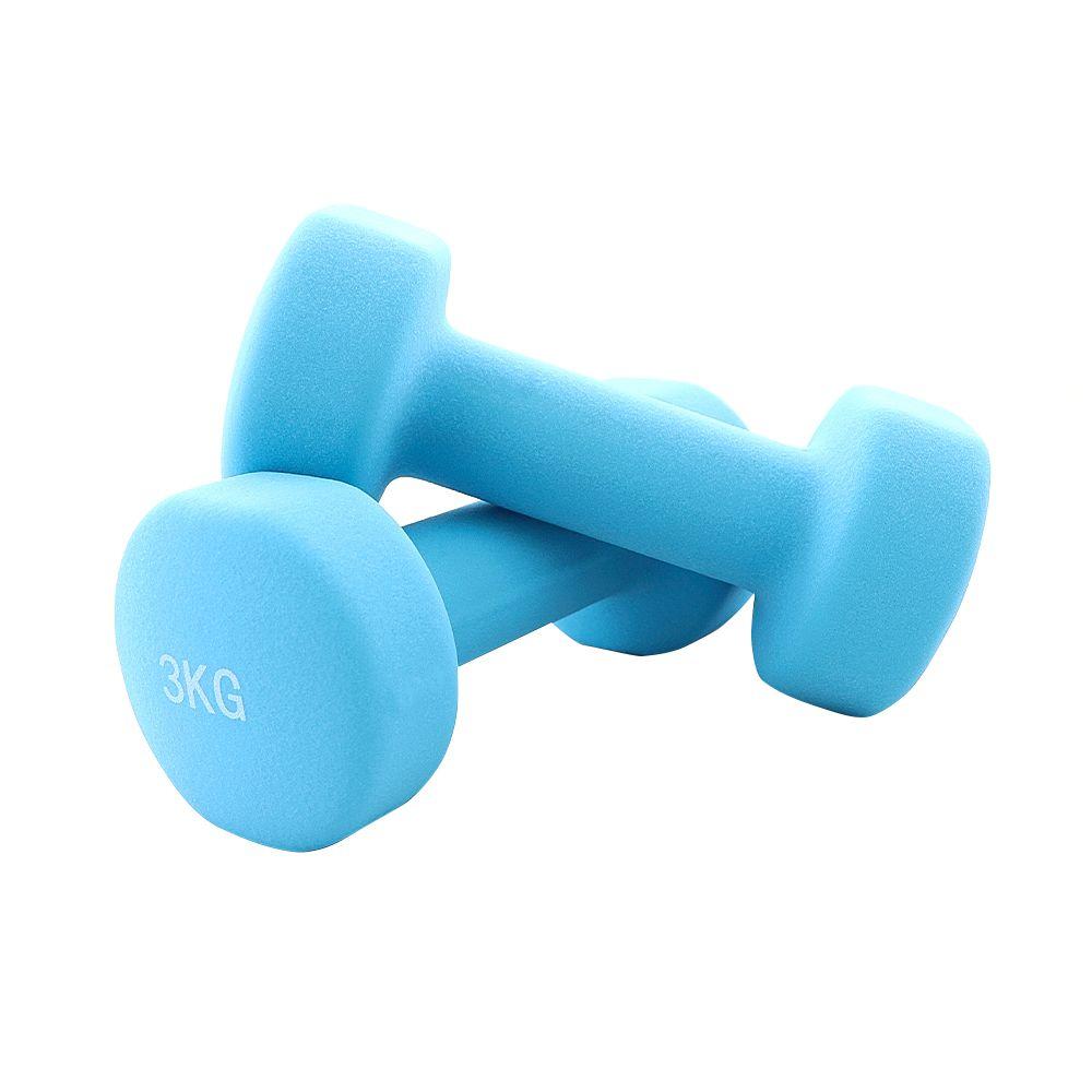 Par Mancuernas Neopreno 3 Kg Celeste Jks-0