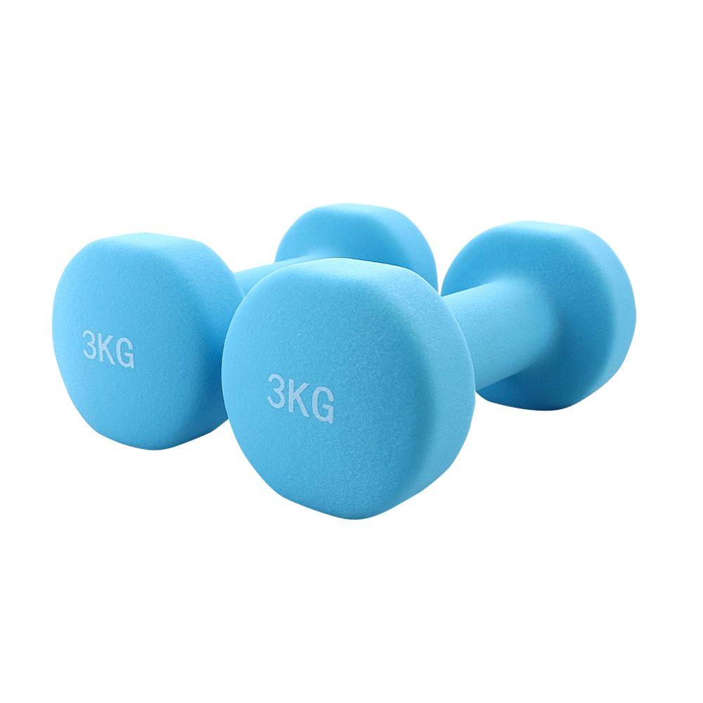 Par Mancuernas Neopreno 3 Kg Celeste Jks-1