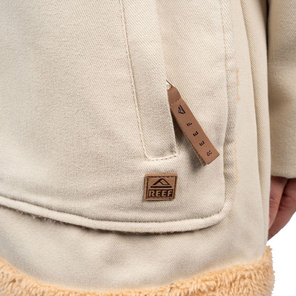 Chaqueta Sherpa Mujer Reef Buttons Beige-2