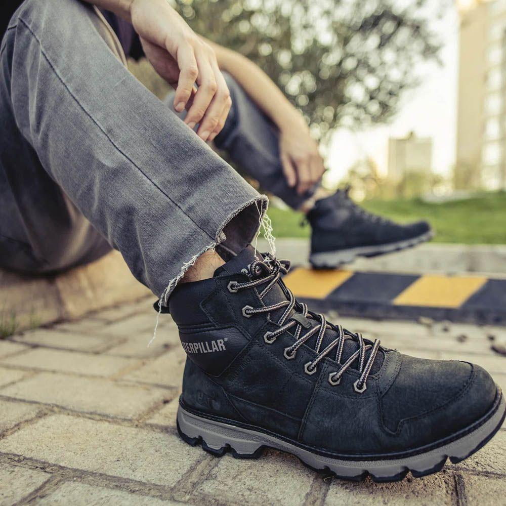 Zapatilla Botín CAT Waterproof Hombre Meridian Negro-6