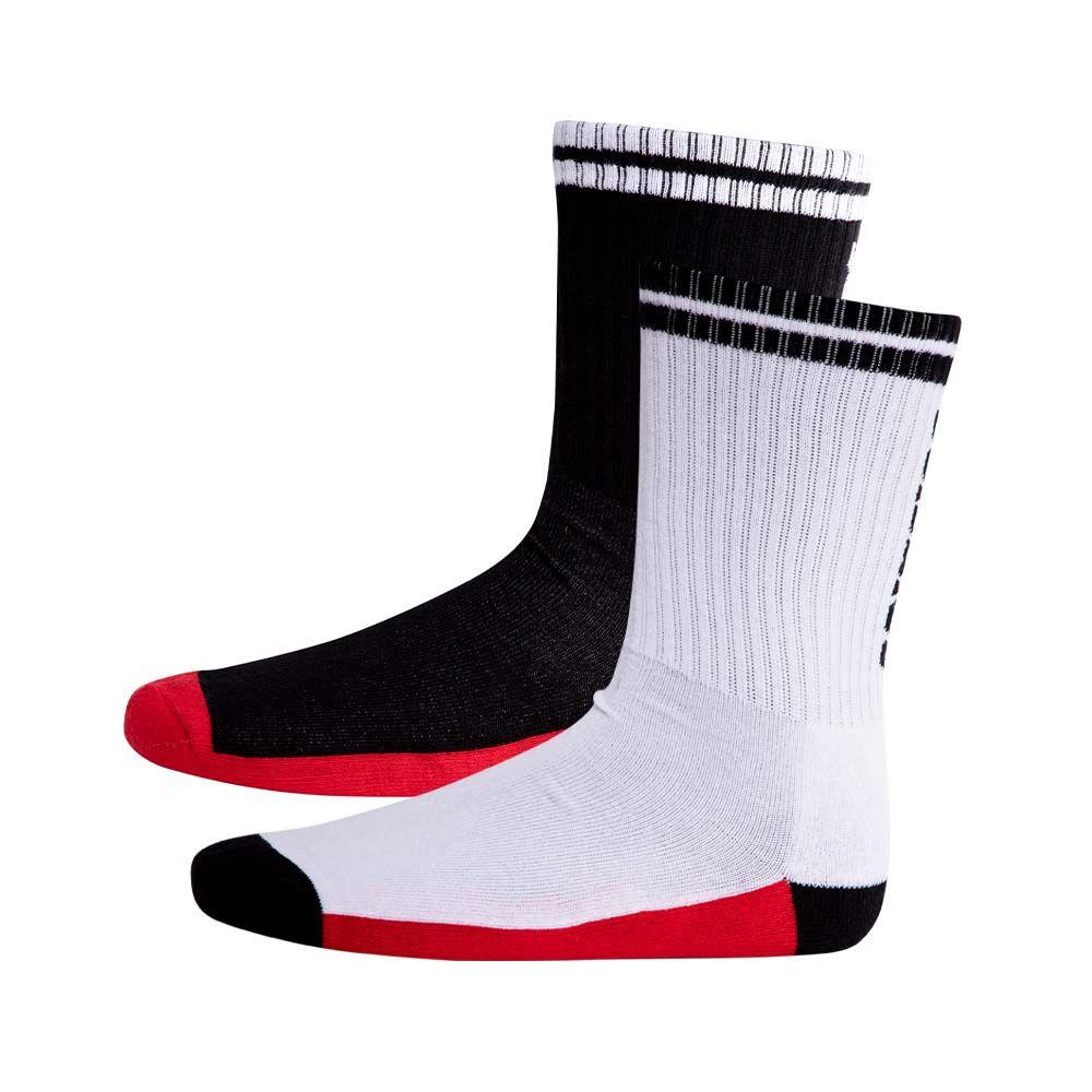 Calcetines hombre largo bipack negro-blanco Spitfire-0