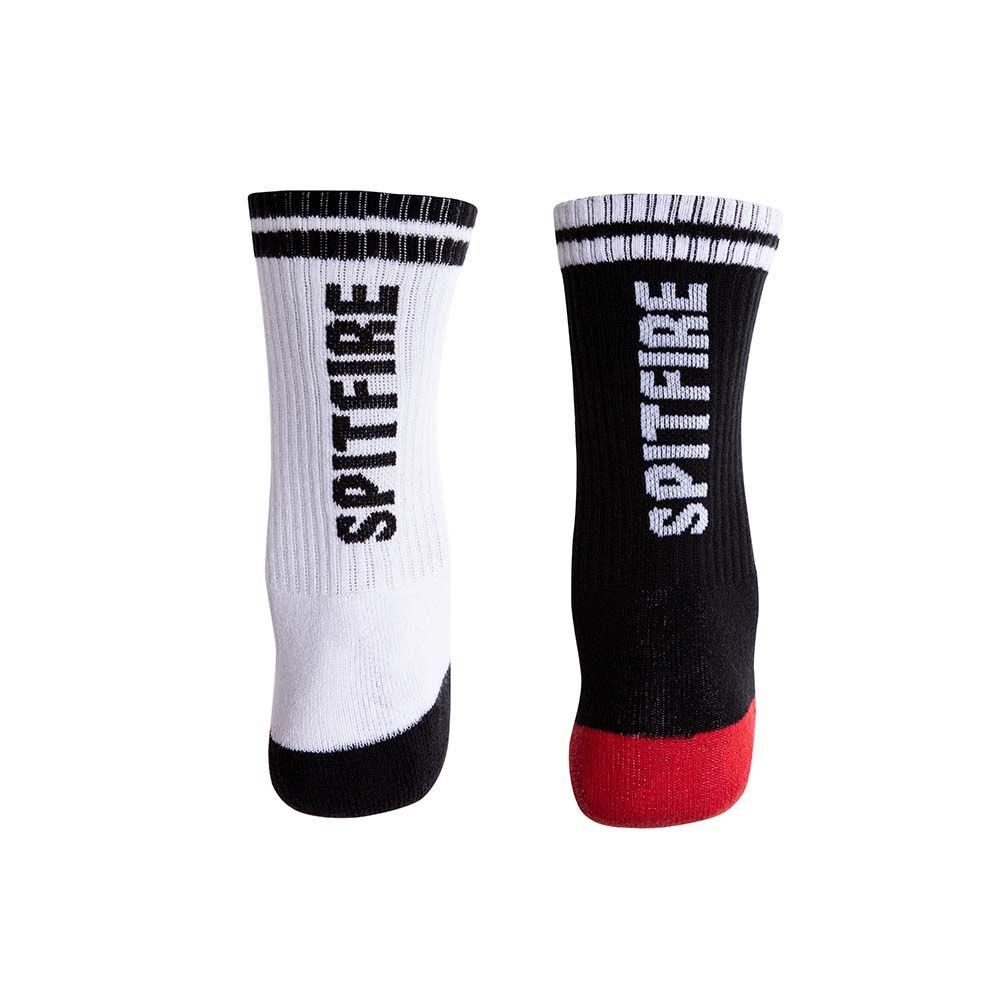 Calcetines hombre largo bipack negro-blanco Spitfire-4