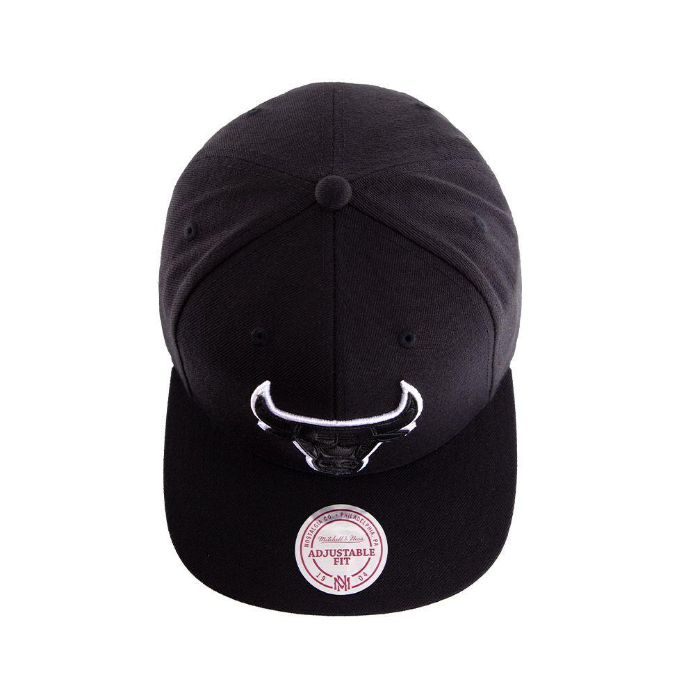 Gorro Chicago Bulls Patch Negro Blanco Mitchell and Ness-4