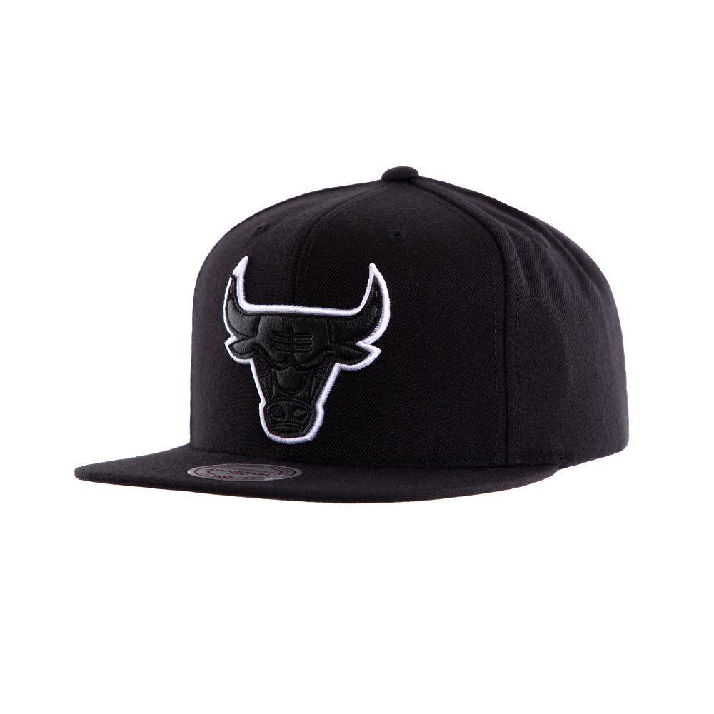 Gorro Chicago Bulls Patch Negro Blanco Mitchell and Ness-3