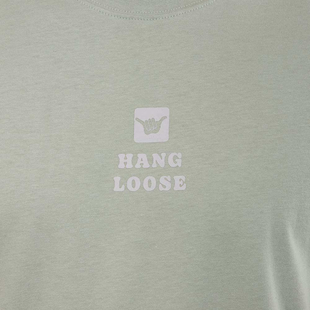Polera Manga Corta Hombre Midlogo Verde Agua Hang Loose-1