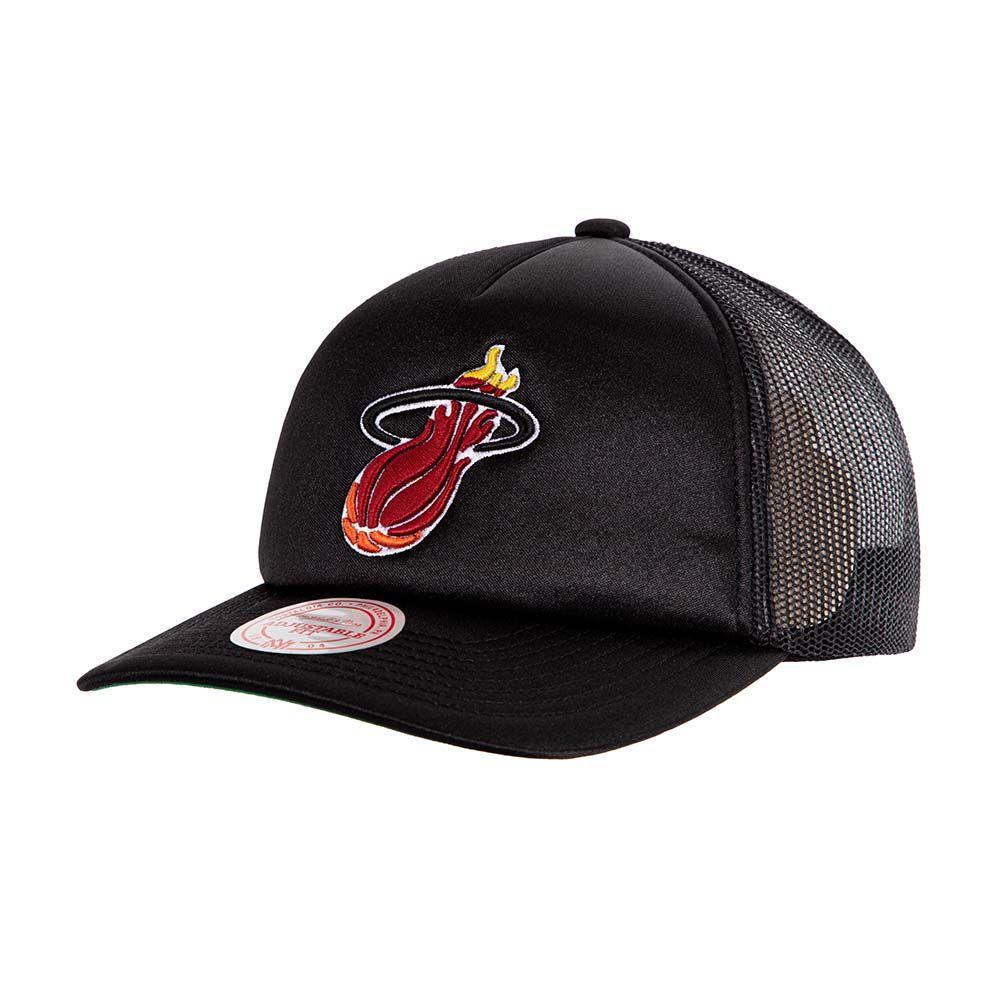 Jockey Gorro Trucker Nba Miami Heat Negro Mitchell And Ness-1
