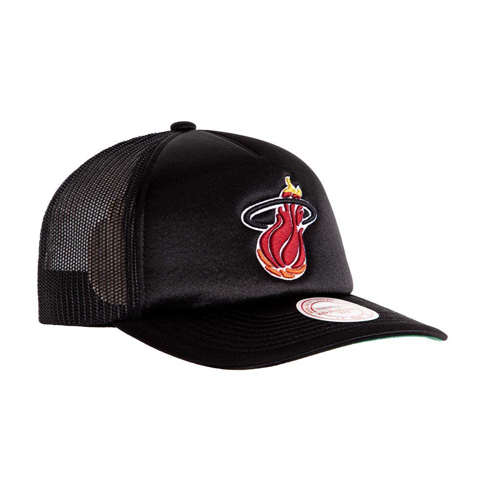 Jockey Gorro Trucker Nba Miami Heat Negro Mitchell And Ness-2