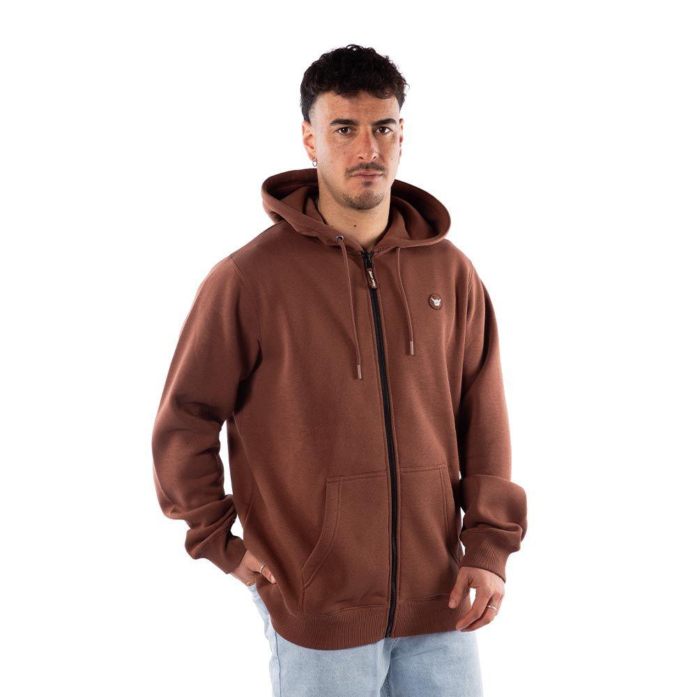 Polerón Hombre Hang Loose Full Zipper Brown Essencial-2