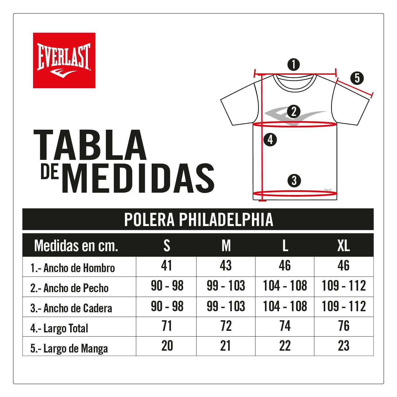 Polera Hombre Algodón Azul Philadelphia Everlast-4