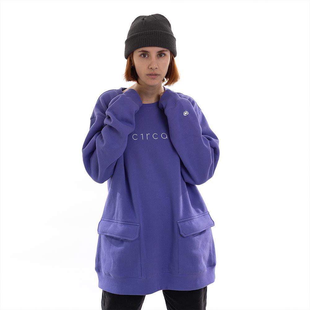 Polerón C1RCA Lower Crew Oversize Morado-5