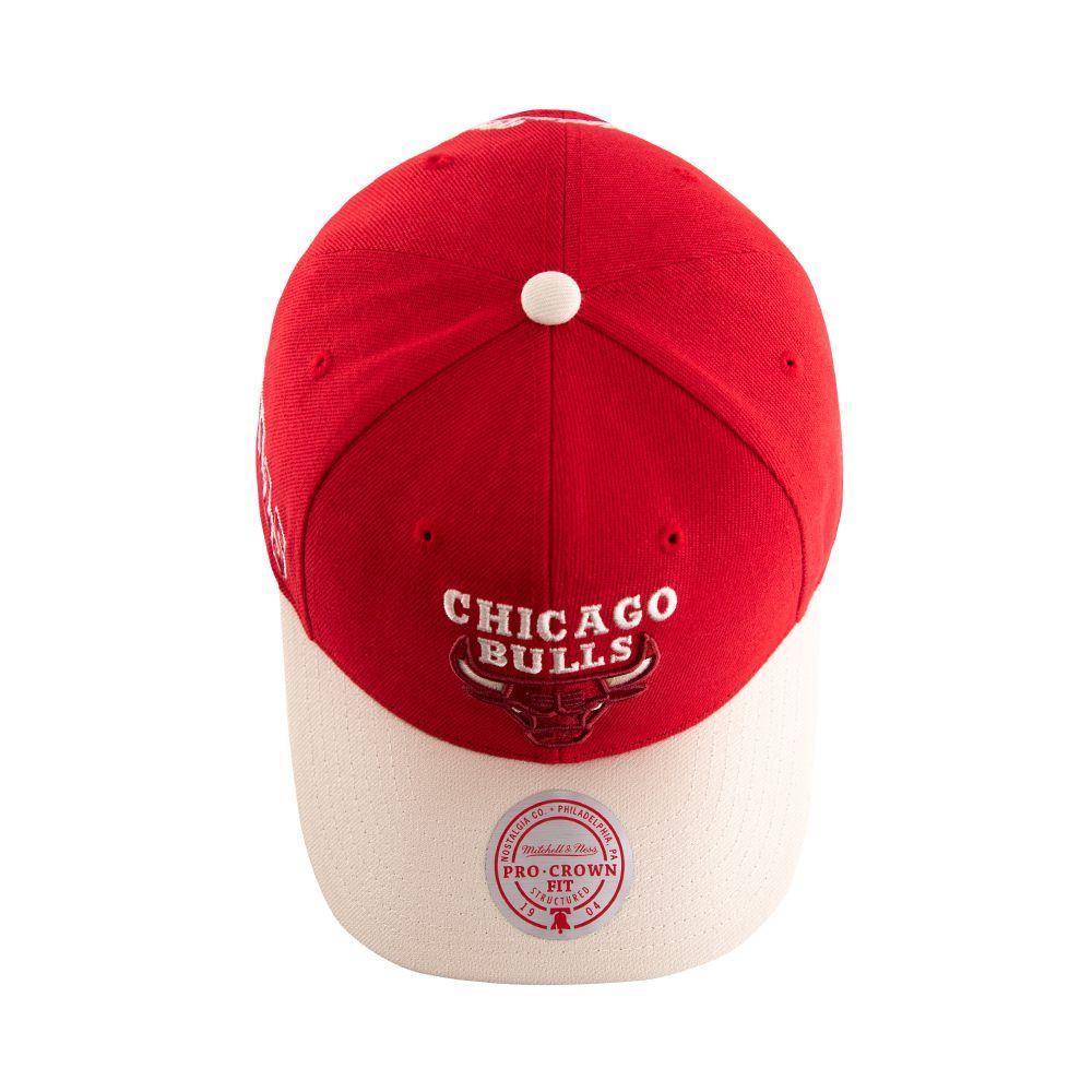 Gorro Chicago Bulls Burdeo Beige Mitchell and Ness-4