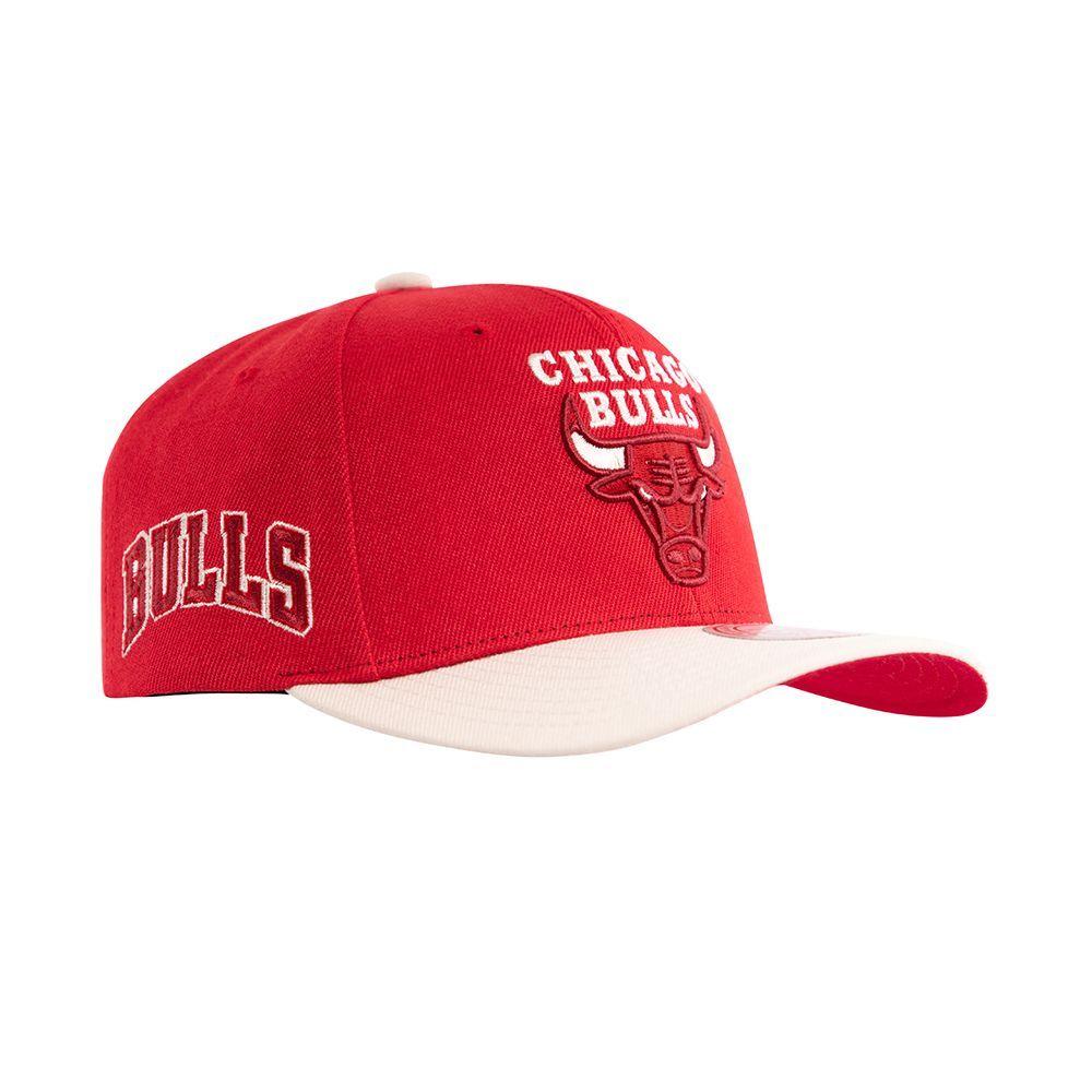 Gorro Chicago Bulls Burdeo Beige Mitchell and Ness-1