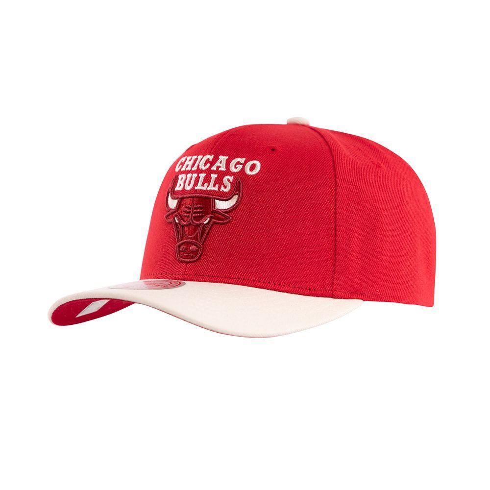 Gorro Chicago Bulls Burdeo Beige Mitchell and Ness-2