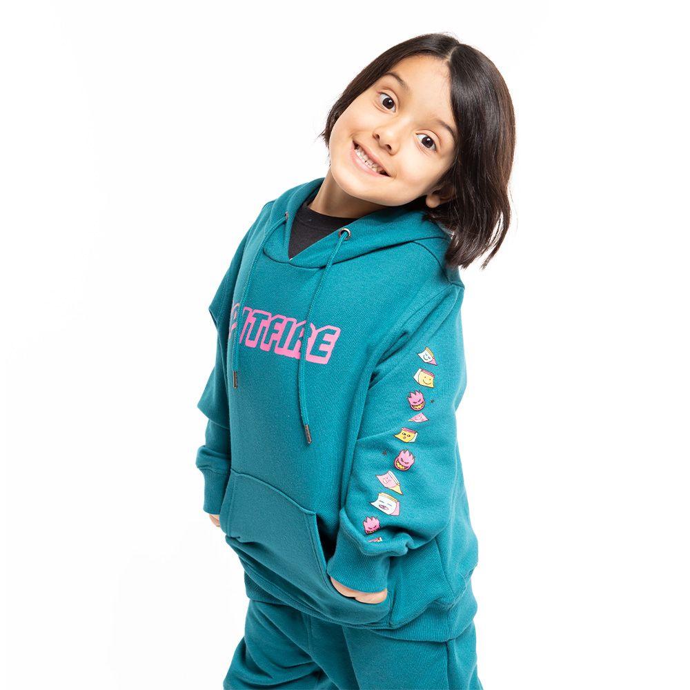 Polerón Capucha Skate Like A Girl Turquesa Spitfire-0