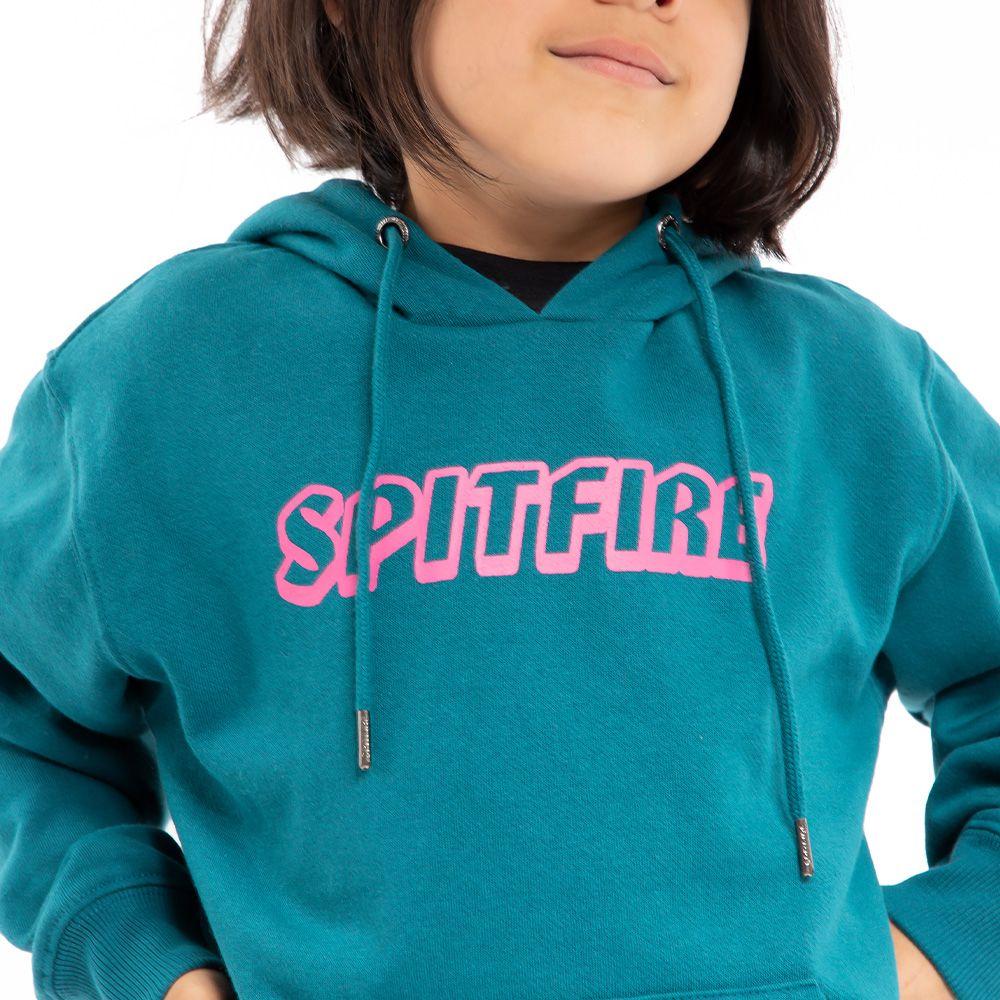 Polerón Capucha Skate Like A Girl Turquesa Spitfire-4