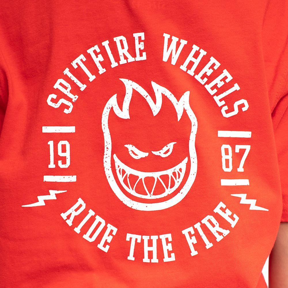 Polera Niño Ride The Fire Rojo Spitfire-3